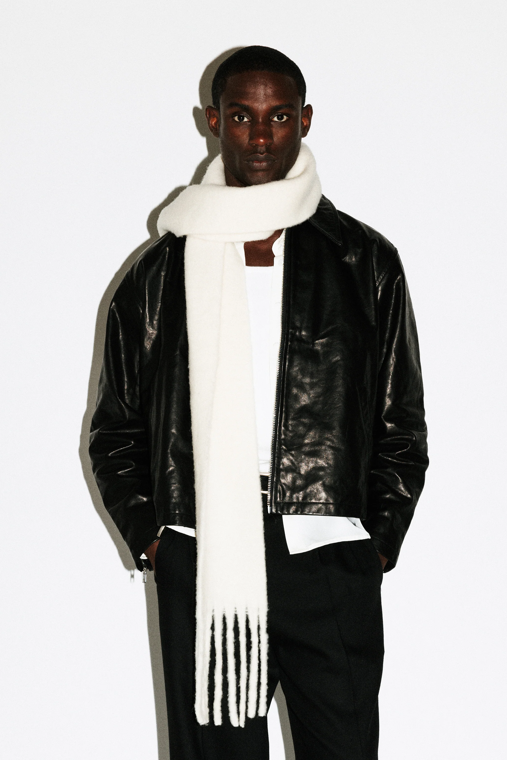 Beverly Brushed Wool Textural Scarf - Image 3