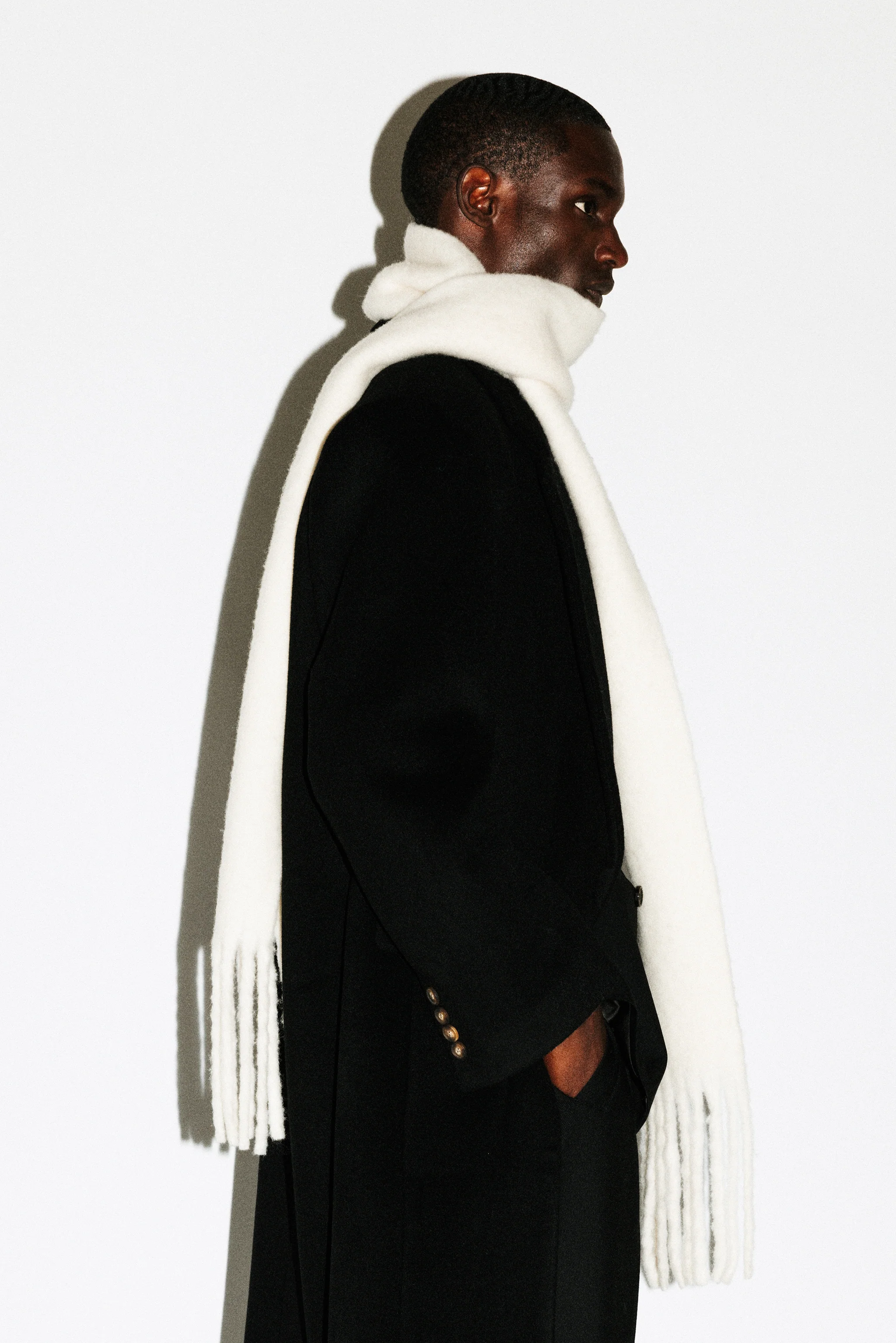 Beverly Brushed Wool Textural Scarf - Image 4