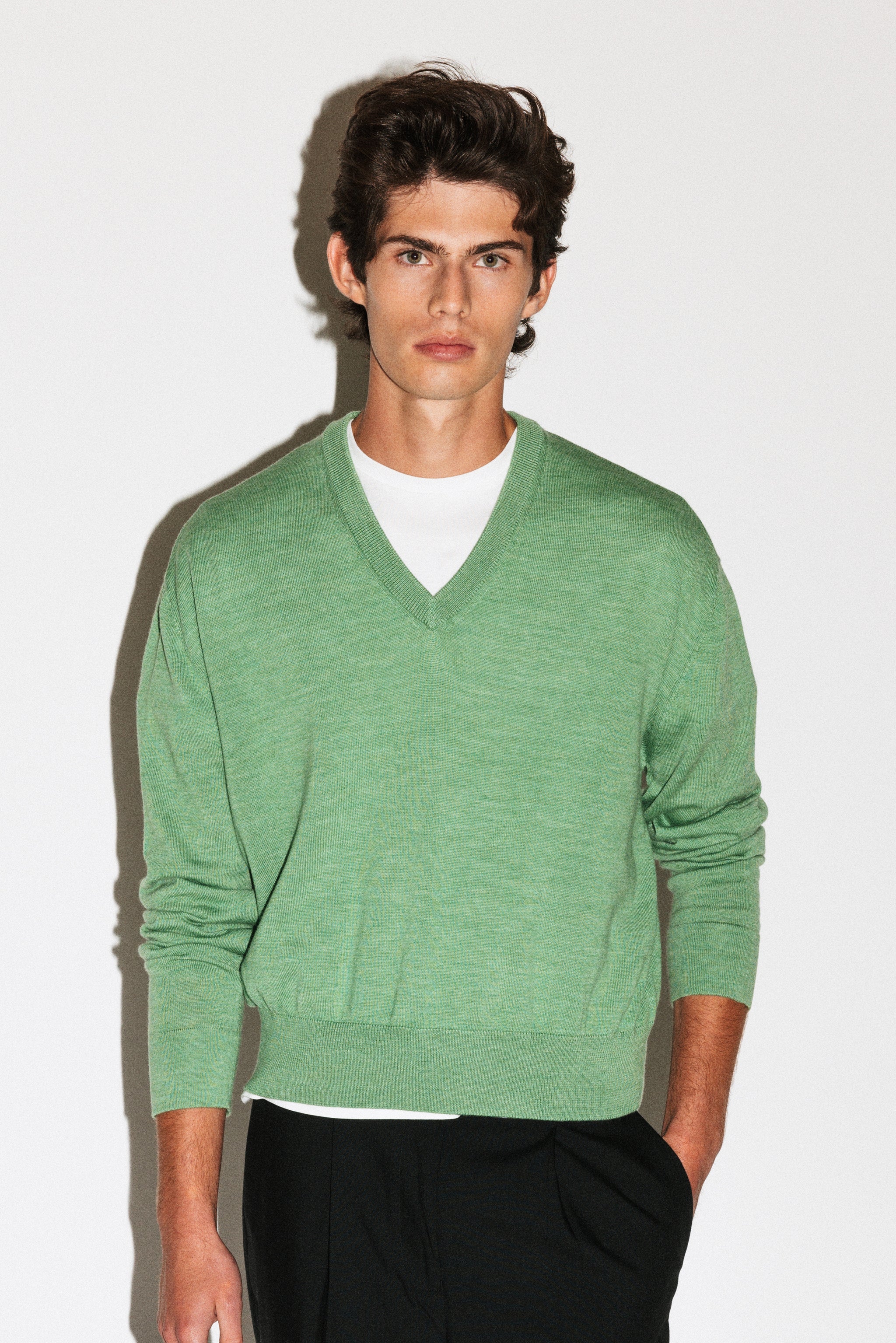Clinton Low V-Neck Merino Sweater - Image 5