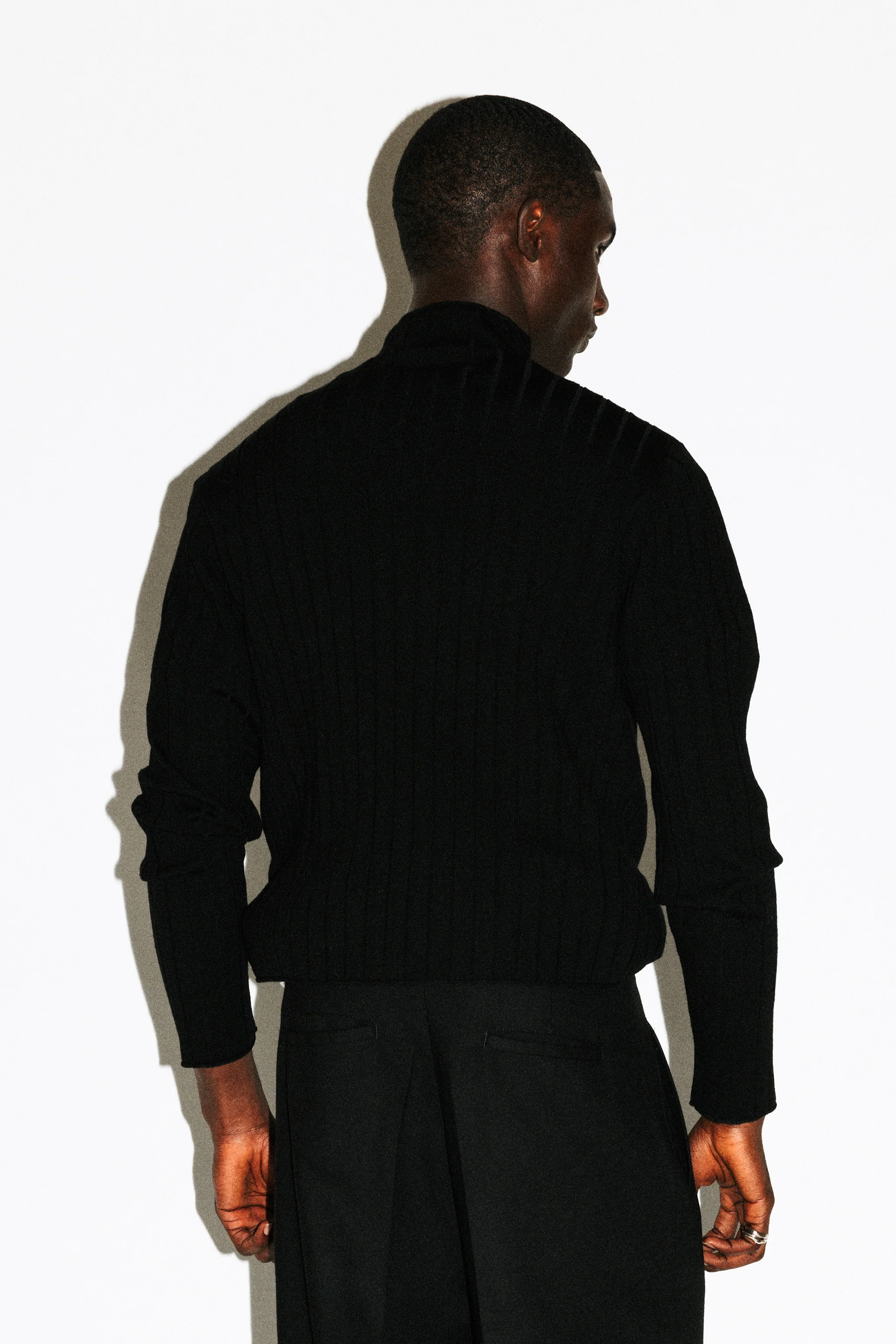 Dayton Slim Ribbed Wool Mockneck - Image 4