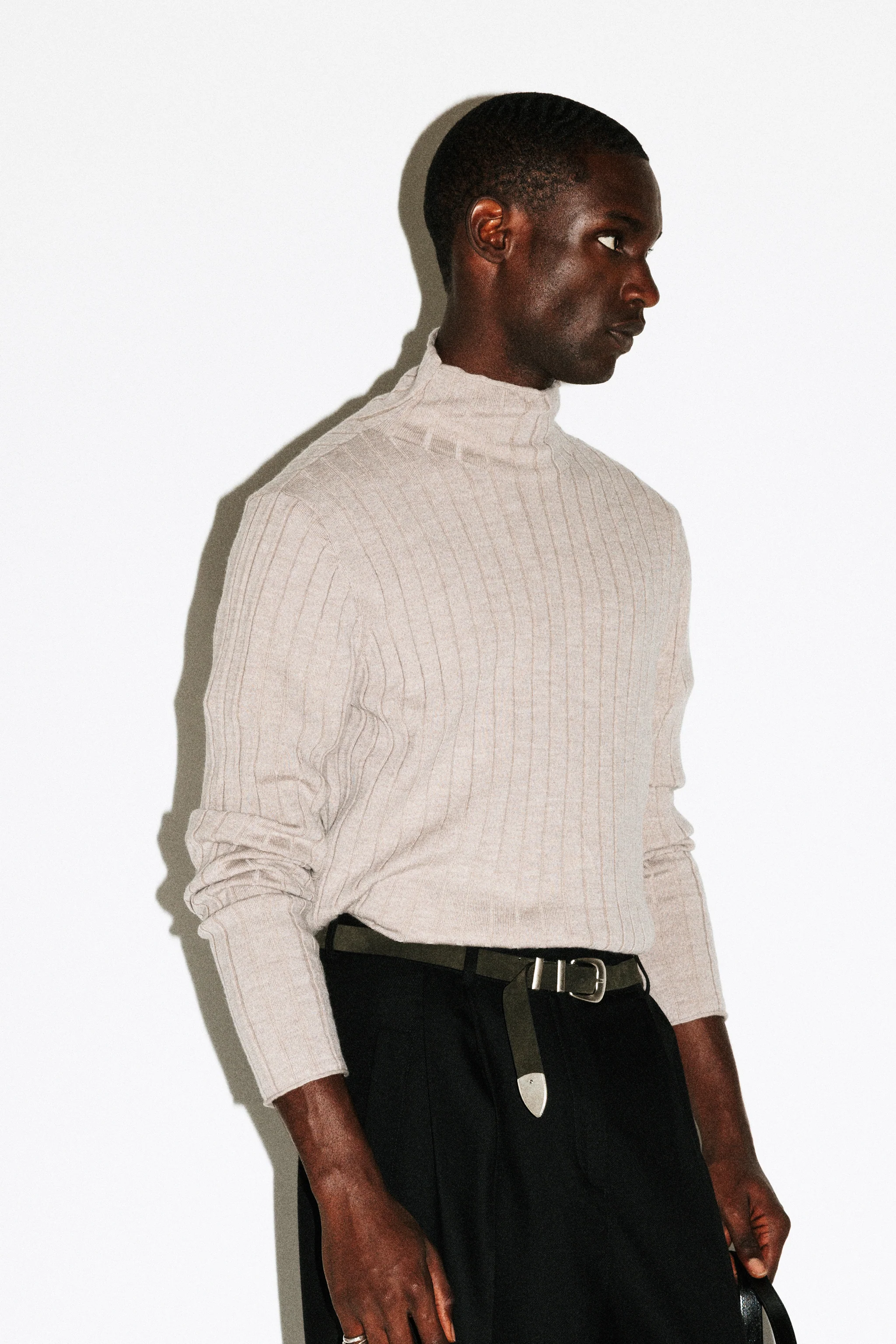 Dayton Slim Ribbed Wool Mockneck - Image 6