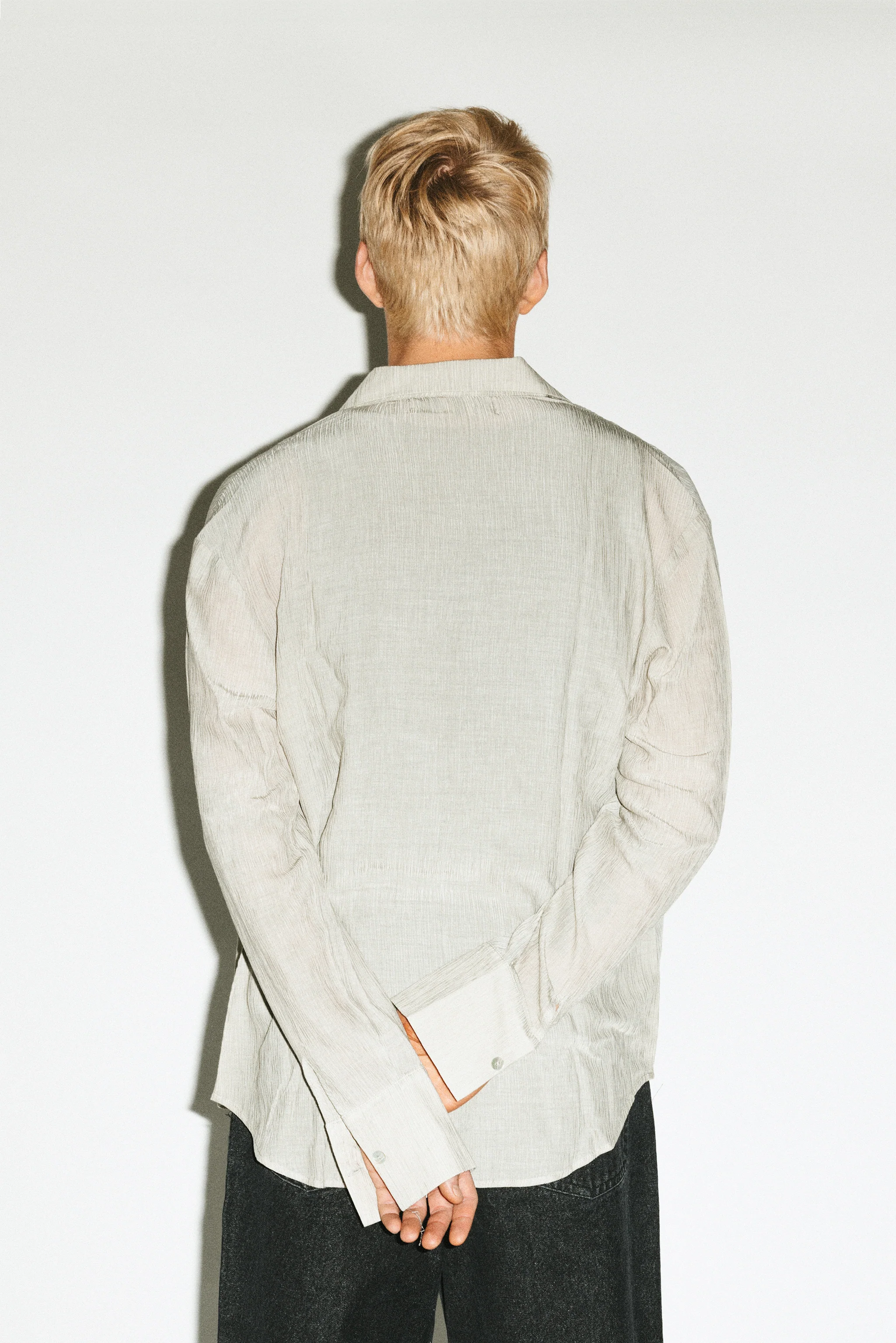 Del Aire Semi-Sheer Gauze Button Up - Image 11