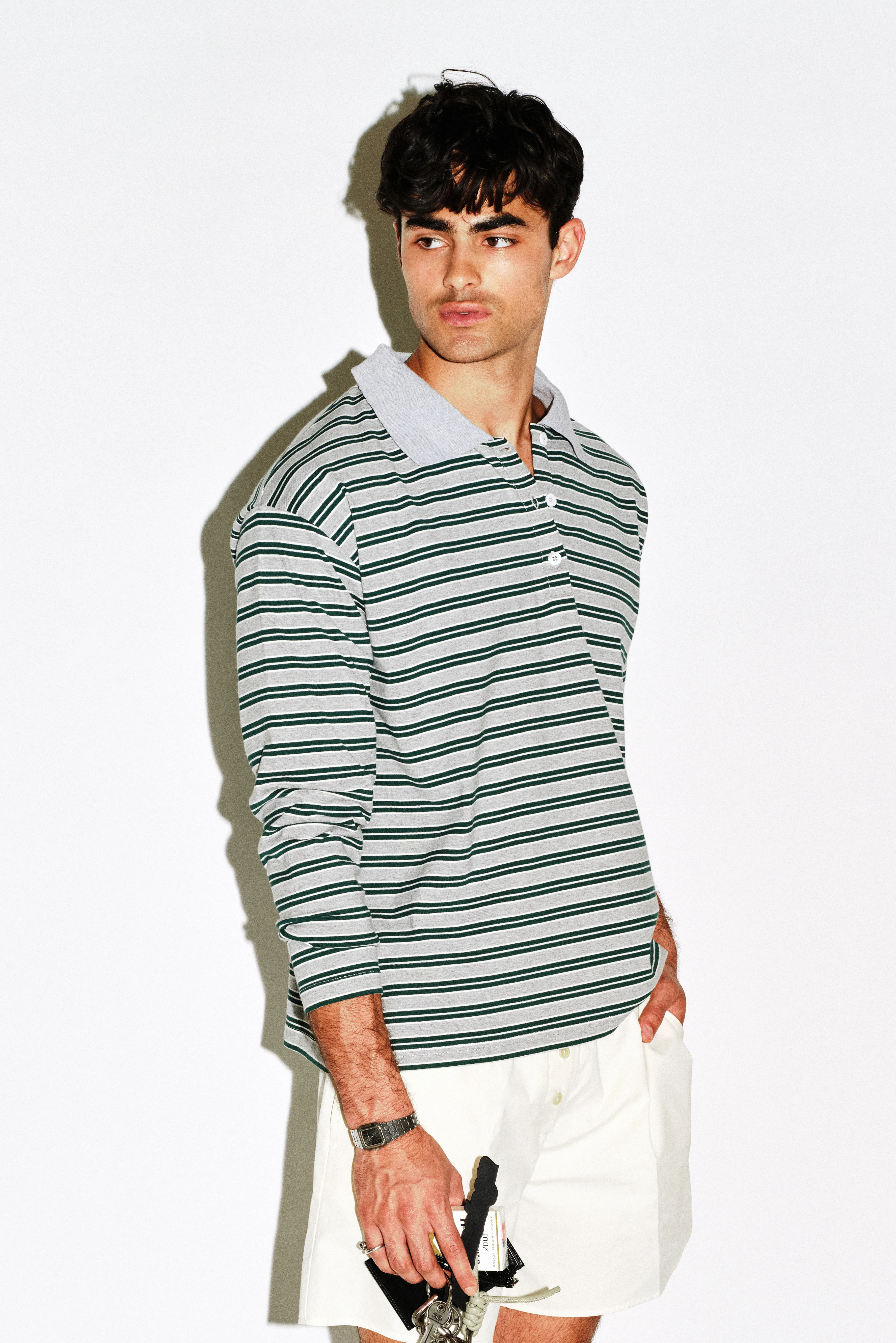 Elwyn Oversized Long Sleeve Polo - Image 11