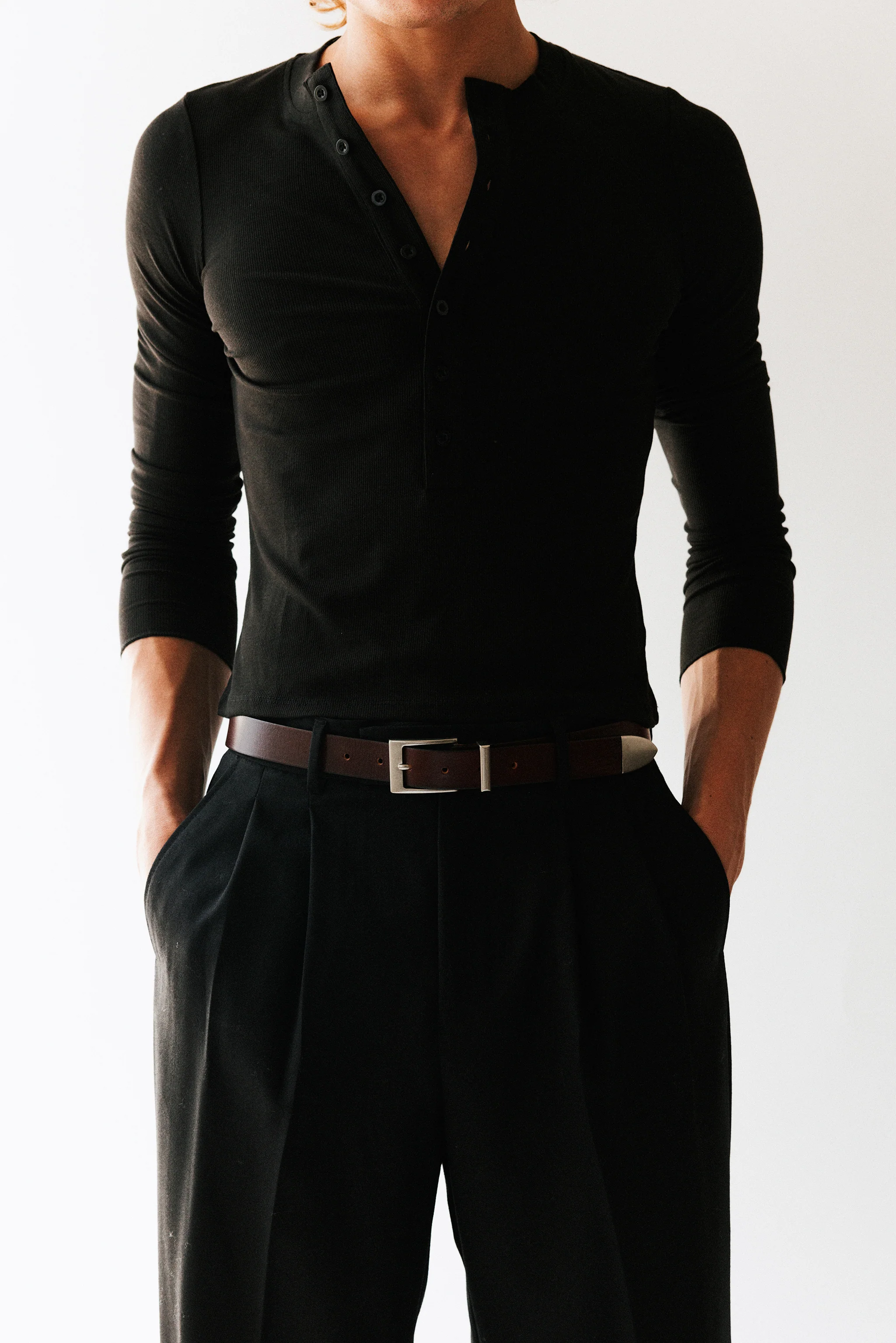 Highland Square Buckle Western Belt - Image 4