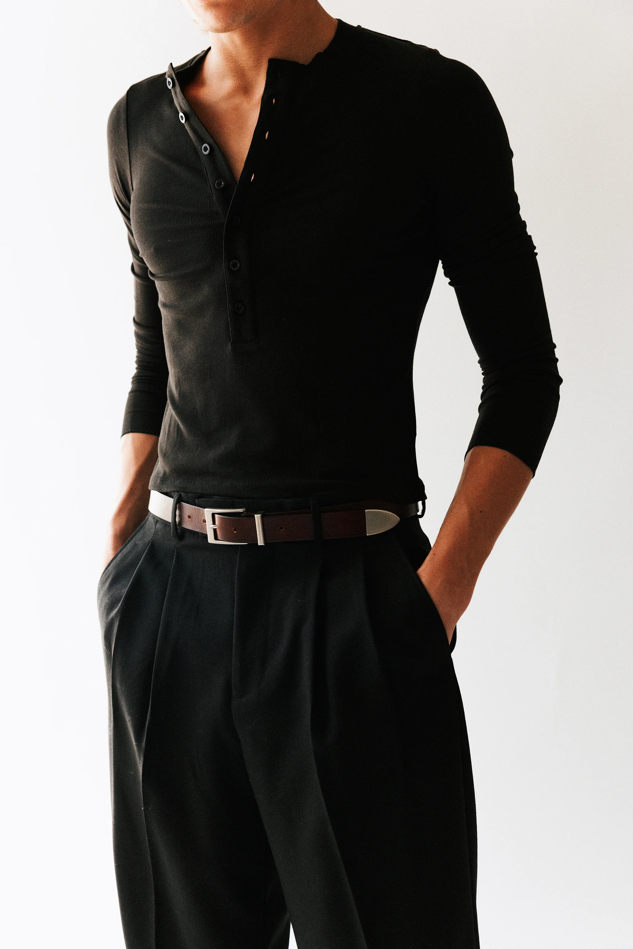 Highland Square Buckle Western Belt - Image 5