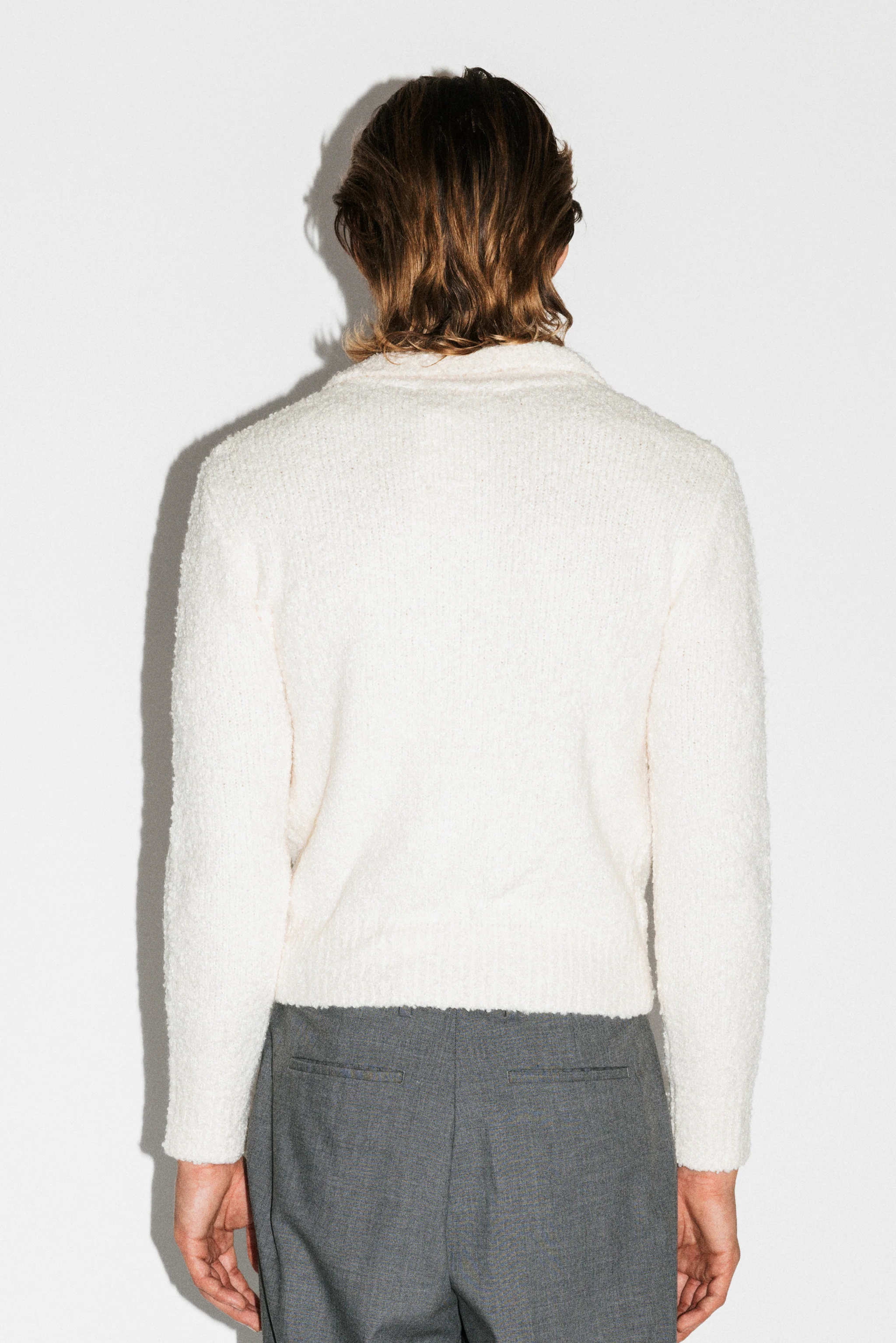 Hoover Textural Slim Zip Cardigan - Image 12