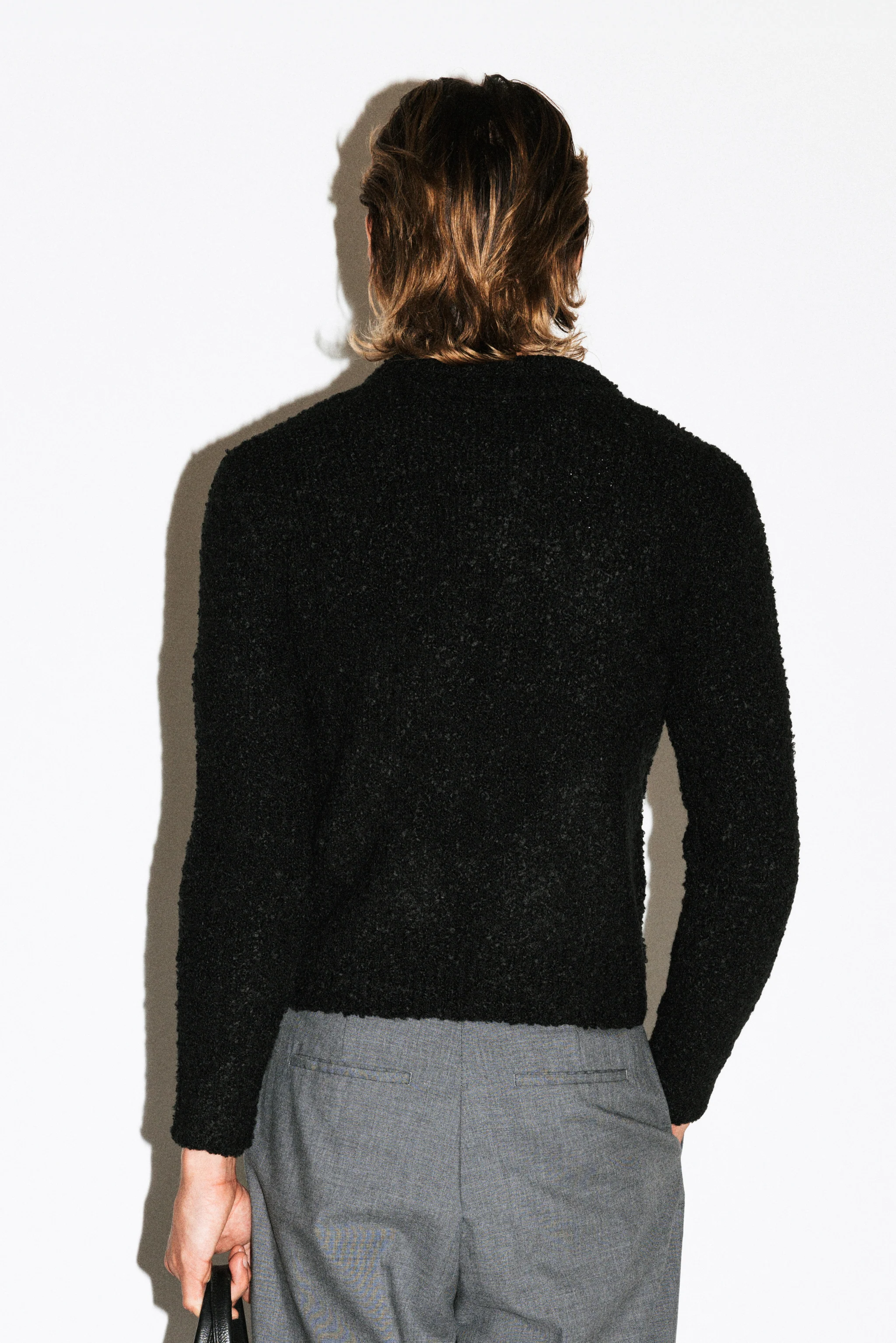 Hoover Textural Slim Zip Cardigan - Image 4
