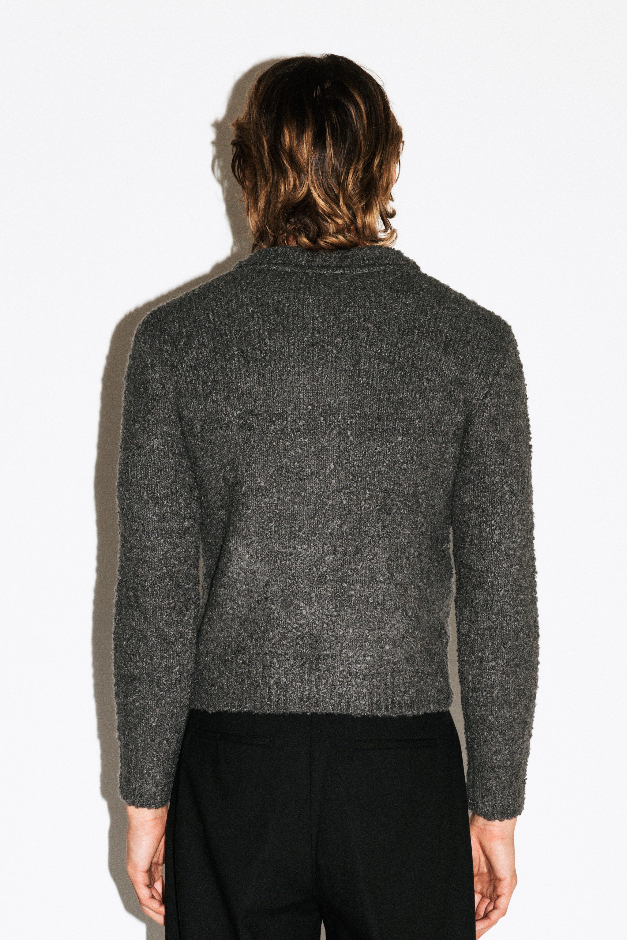 Hoover Textural Slim Zip Cardigan - Image 8