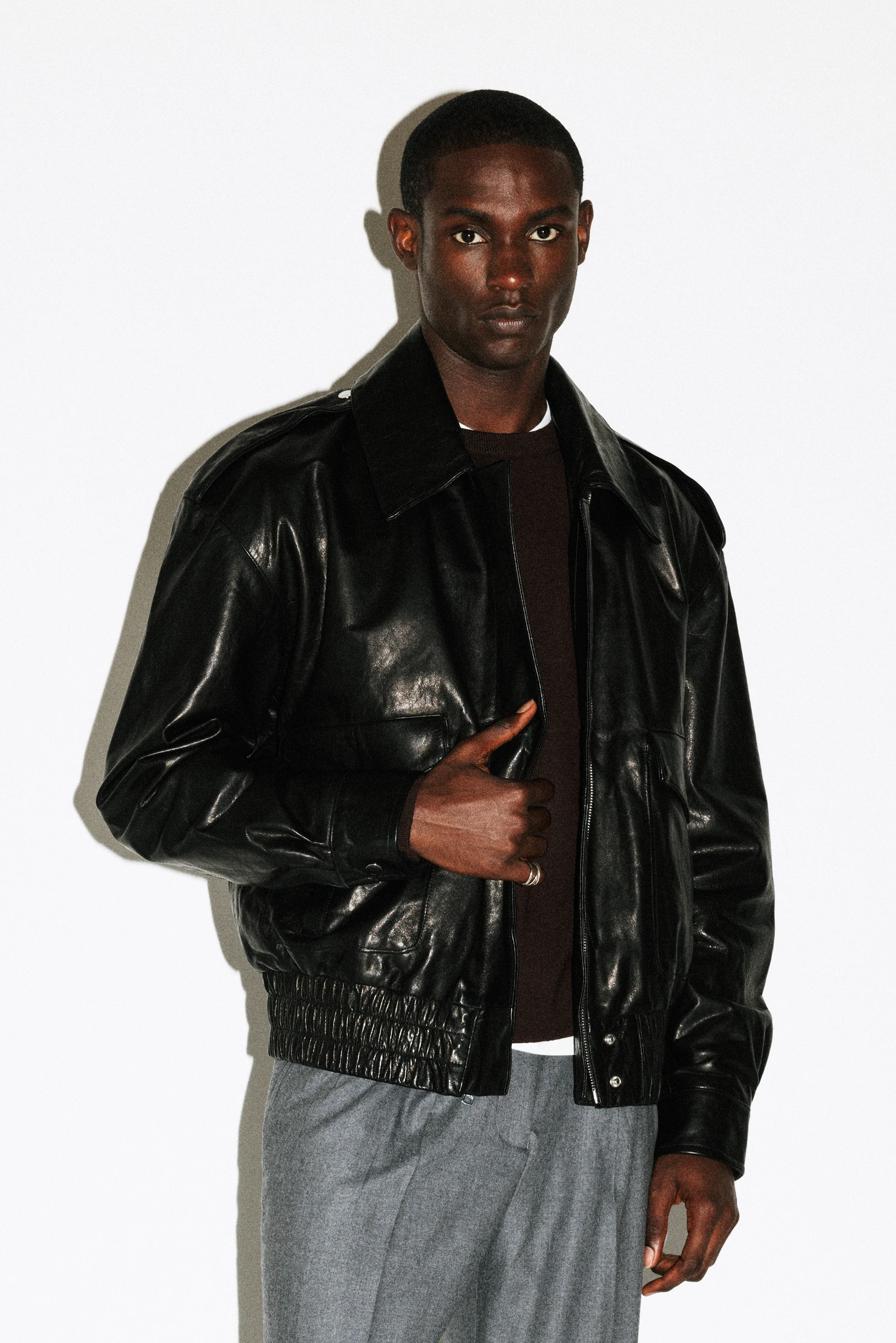 Hyperion Leather Flight Jacket - Image 3