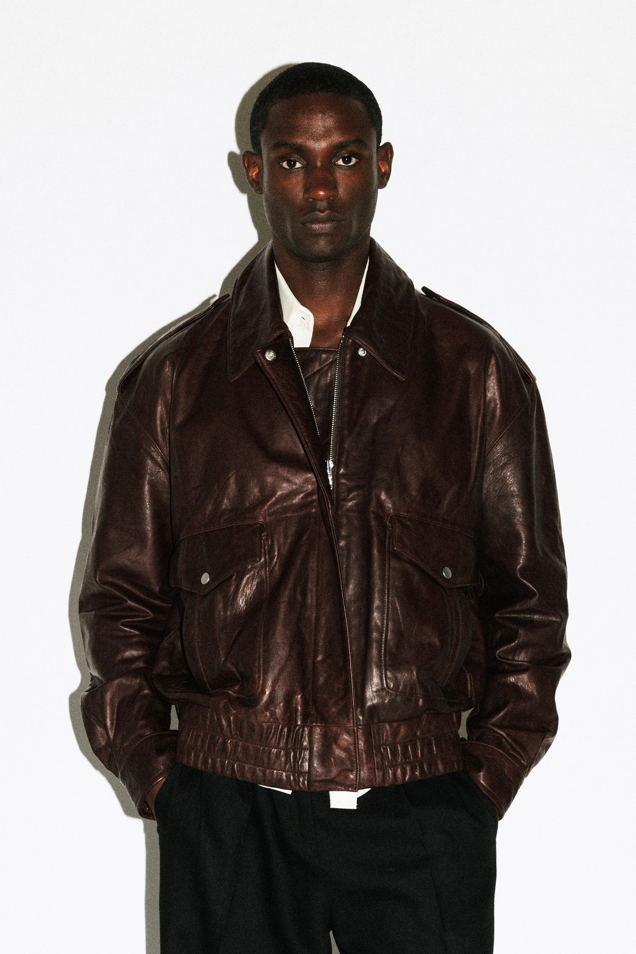 Hyperion Leather Flight Jacket - Image 6