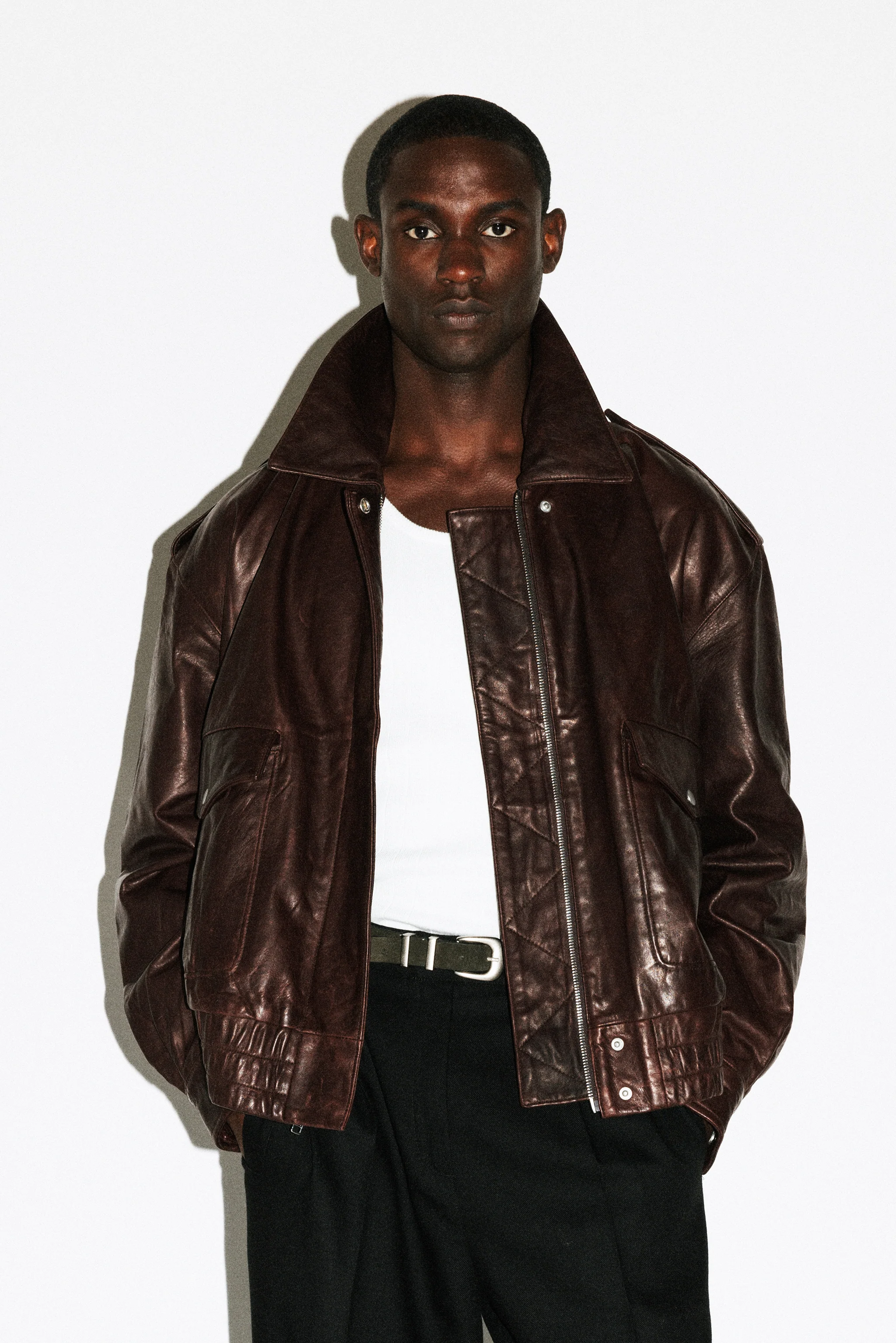 Hyperion Leather Flight Jacket - Image 7