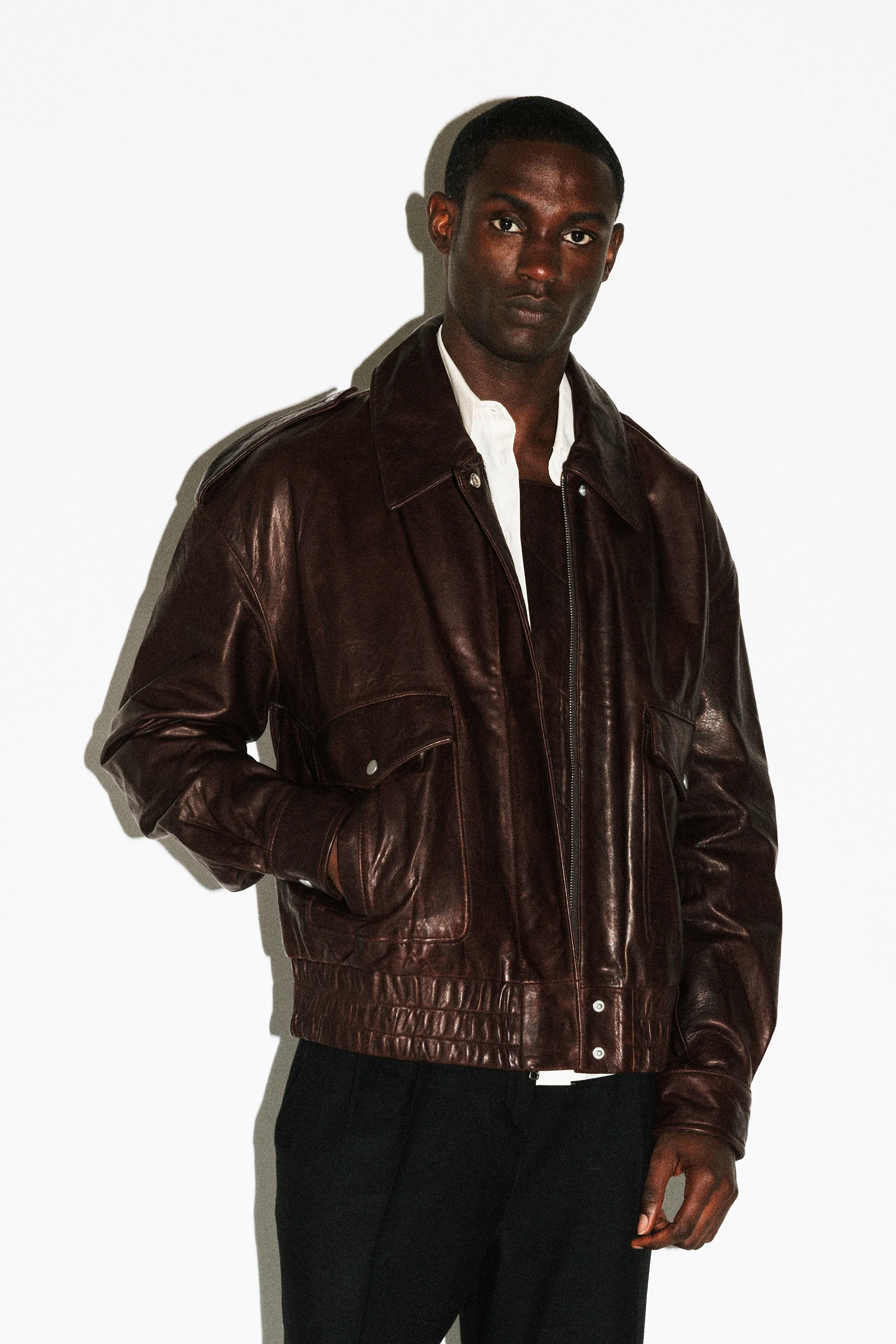 Hyperion Leather Flight Jacket - Image 8