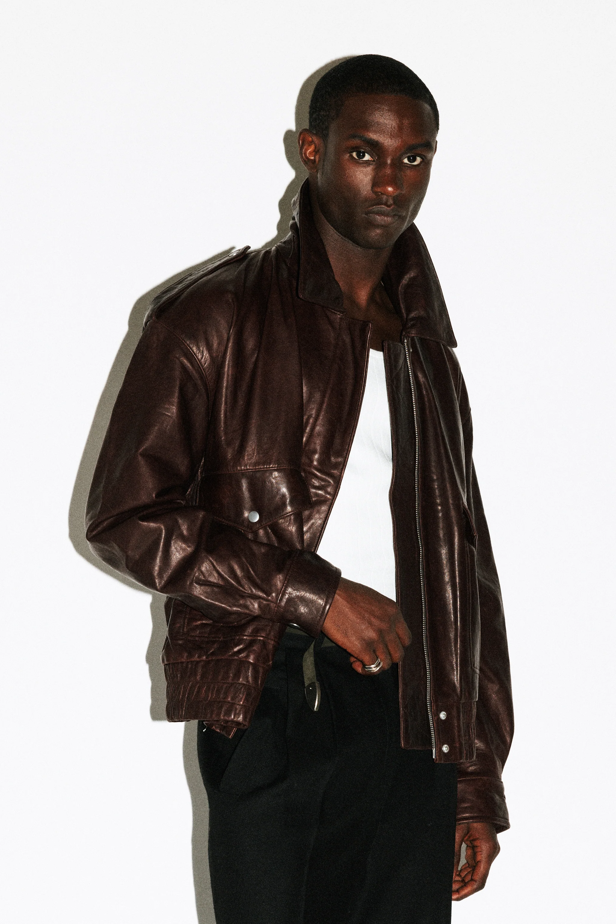 Hyperion Leather Flight Jacket - Image 9