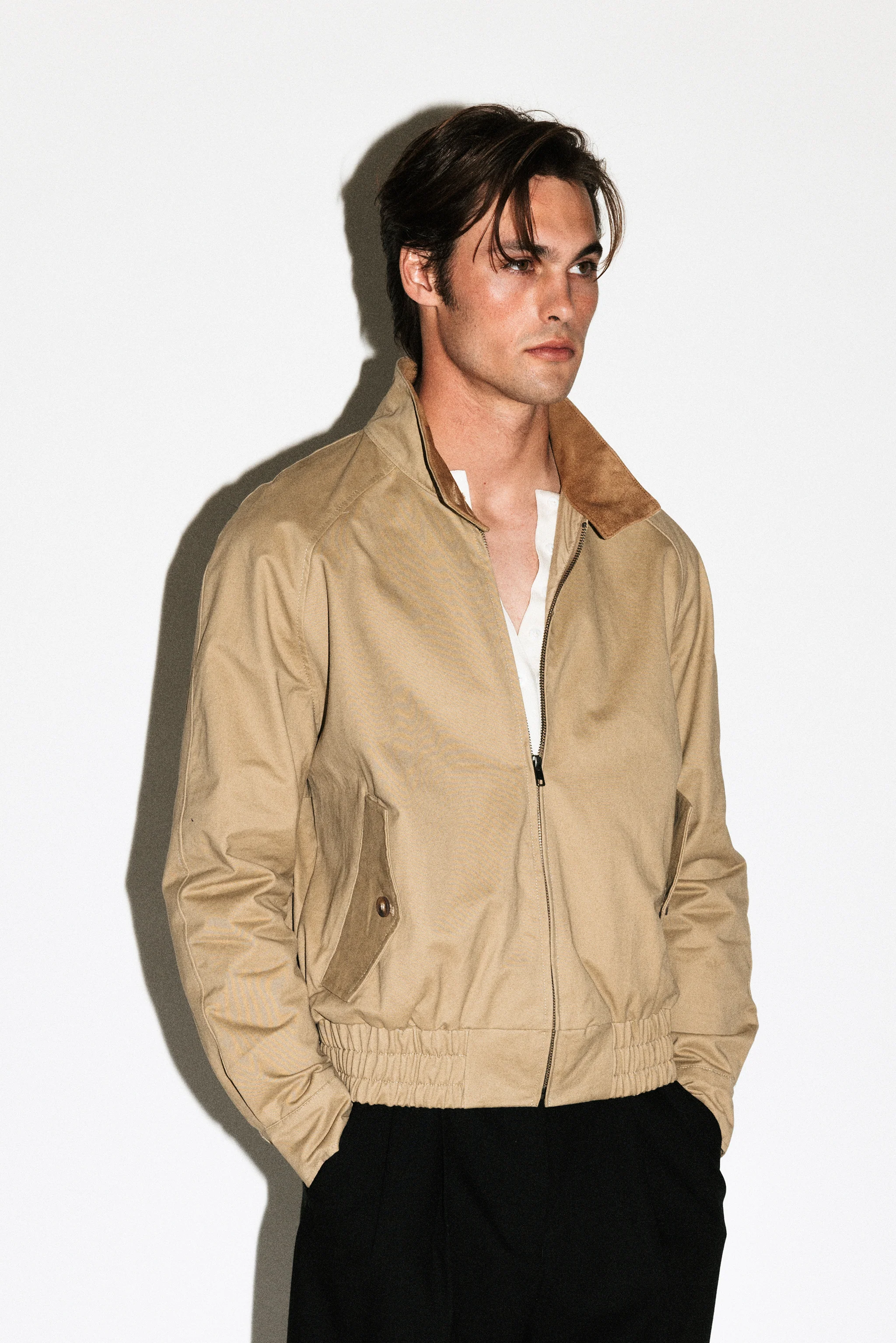 Terrace Suede Collar Harrington Jacket - Image 6
